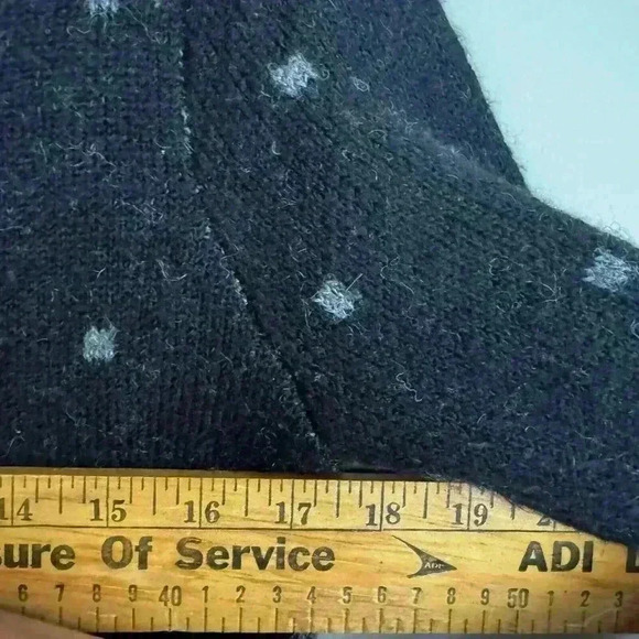 Max Studio Women’s Wool Blend Shawl Collar Cardigan Sweater Black/Gray Sz S - Picture 6 of 7